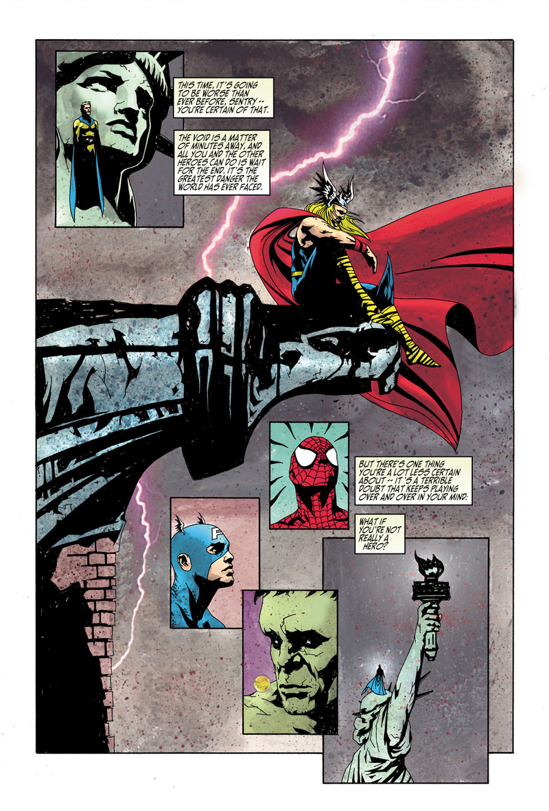 Reed Richards confronting Sentry about his truth in Sentry #5.